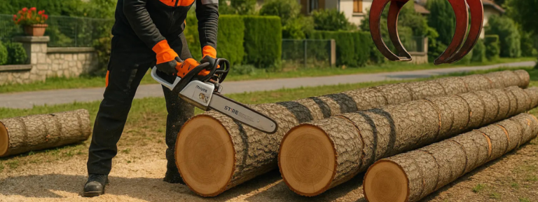 Abattage d’un arbre imposant en zone résidentielle à Elagage Annecy