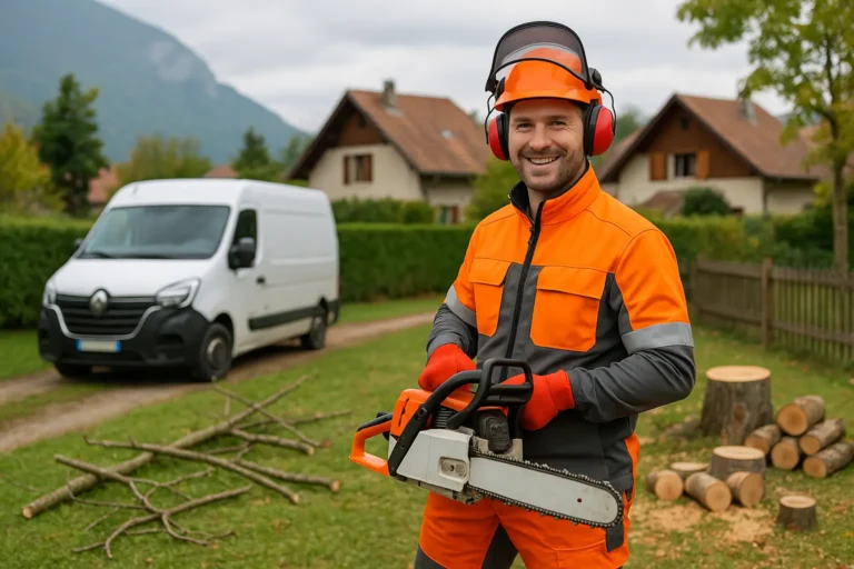 Intervention professionnelle pour l’élagage sécurisé d’un arbre à Elagage Annecy