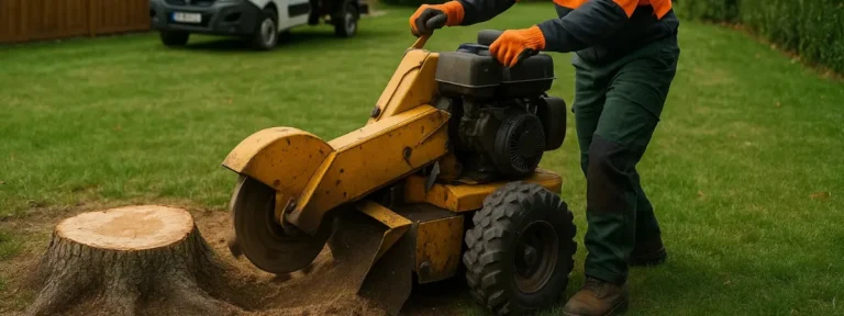 Dessouchage d’une souche d’arbre en milieu résidentiel à Elagage Besançon
