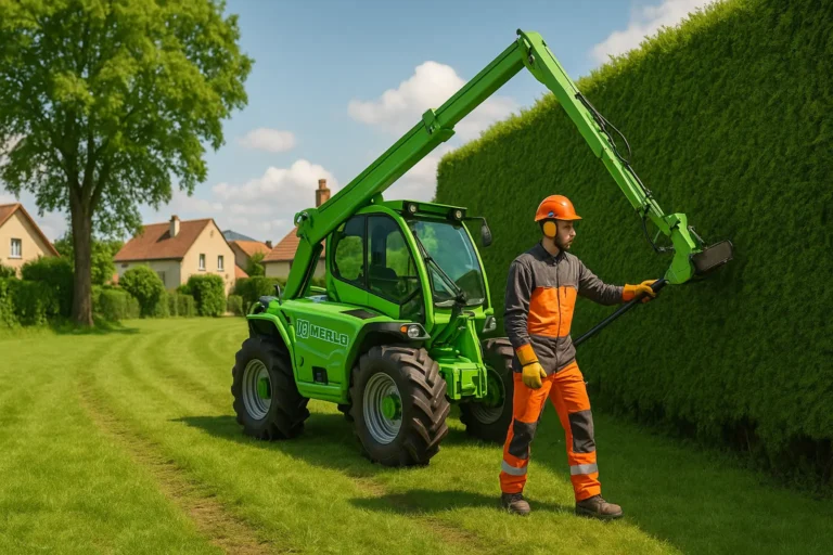 Taille mécanique de haie dense dans un lotissement à Elagage Clermont-Ferrand