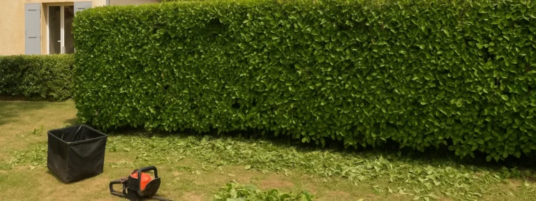 Taille de haie bien droite à Elagage Aix en provence