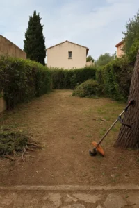 Débroussaillage complet d’un petit terrain urbain à Toulon