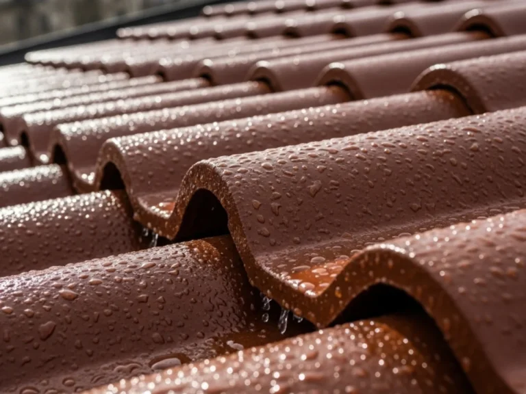 Gros plan toiture hydrofuge, détail texture - Nettoyage Toiture Vincennes