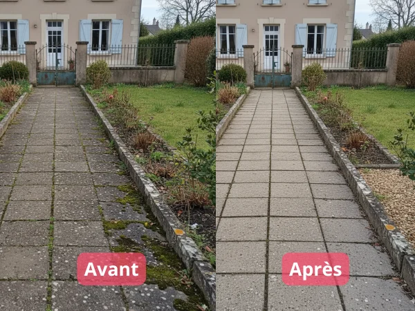 image avant apres- nettoyage allee nantes
