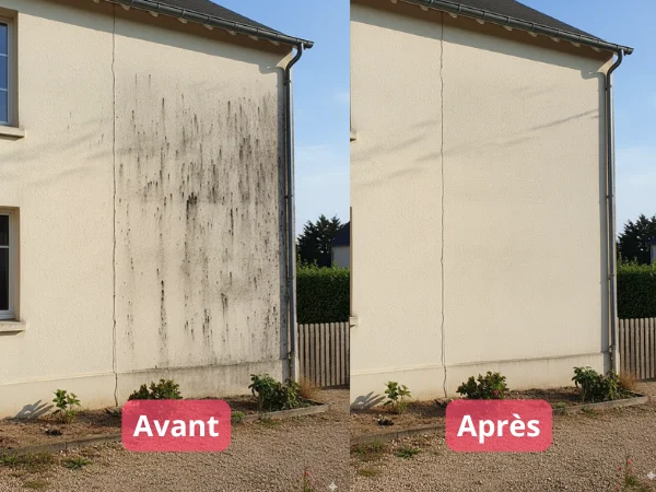 image avant apres- nettoyage facade nantes