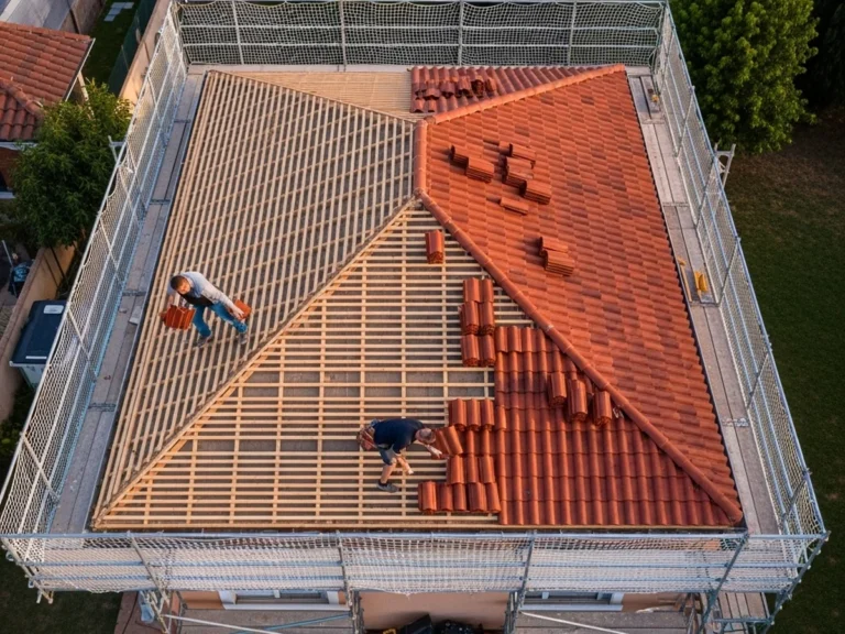 Rénovation toiture tuiles – Maison de banlieue - Rénovation toiture Toulouse