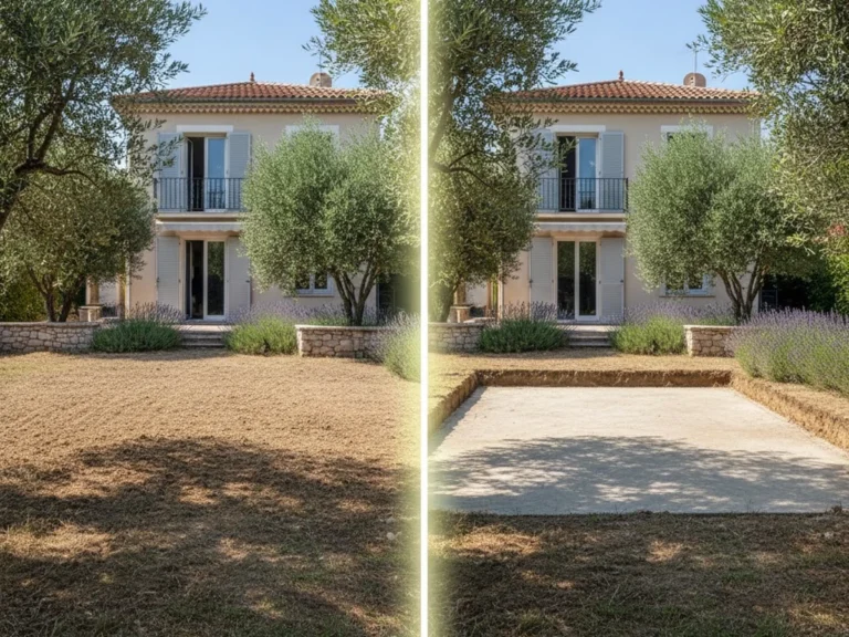 Avant & Après – Décaissement avant dalle ou terrasse