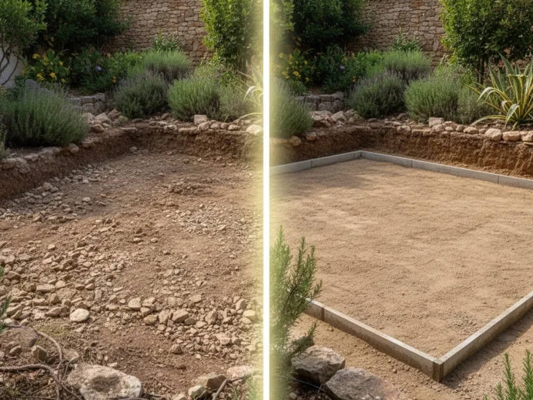 Avant & Après – Décaissement avant dalle ou terrasse - Terrassement Toulon