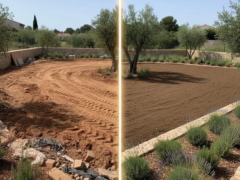 Avant & Après – Remise en état après chantier (fin de travaux) - Terrassement Toulon