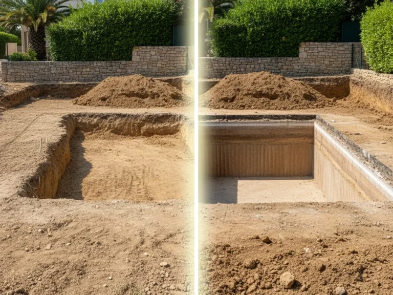 Avant & Après – Terrassement pour piscine - Terrassement Toulon