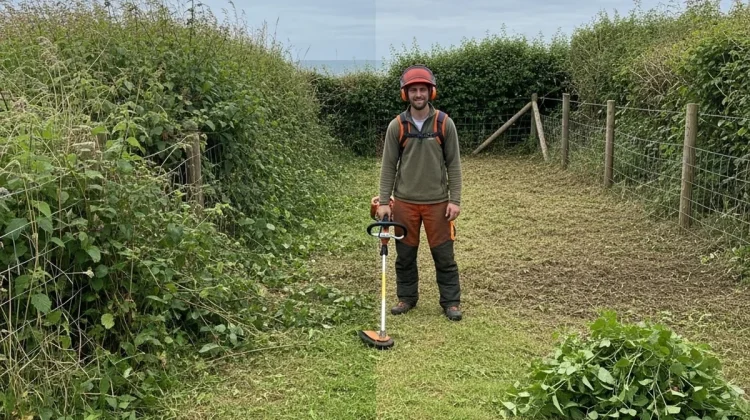 AVANT & APRÈS – DÉBROUSSAILLAGE DE TERRAIN À SAINT-MALO