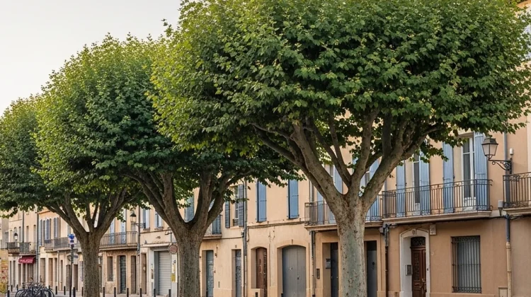 Alignement d’arbres élagués - Elagage Béziers