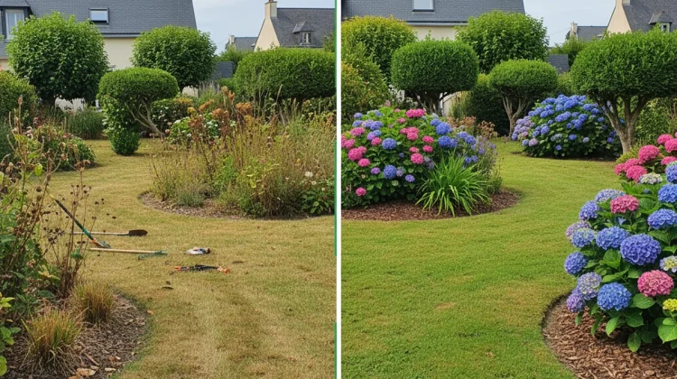 Aménagement jardin - Avant Après - Elagage Lorient