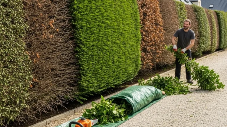 Après taille de haies (avec artisan) - Elagage Quimper