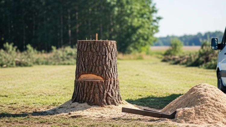 Arbre abattu et zone nette - Elagage Béziers