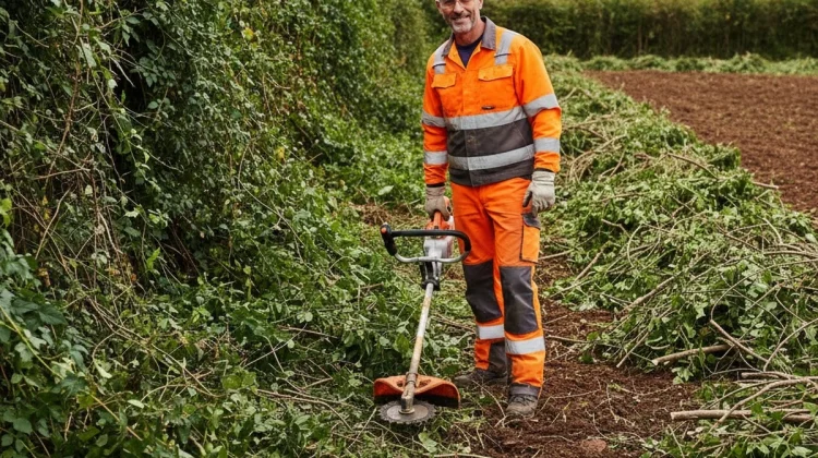 Débroussaillage préventif — Travail partiellement réalisé — Élagage Saône-et-Loire