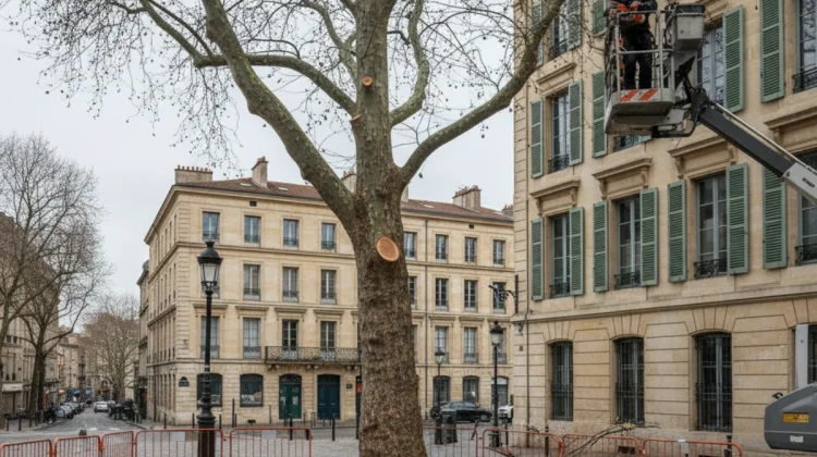 Élagage de sécurité d’un platane urbain - Nos réalisations - Elagage Bordeaux