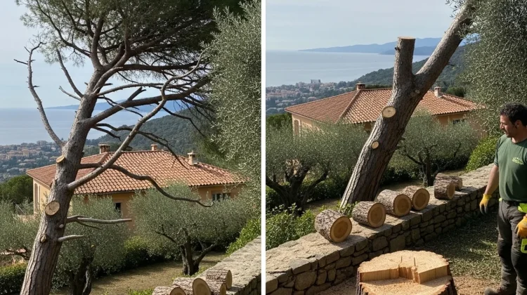 NOS REALISATIONS - AVANT&APRÈS – ABATTAGE D’ARBRE - Elagage Ajaccio et Corse-du-Sud