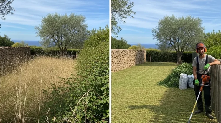 NOS REALISATIONS - AVANT&APRÈS – DÉBROUSSAILLAGE DE TERRAIN - Elagage Ajaccio et Corse-du-Sud