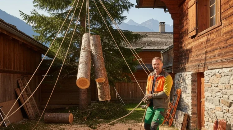 NOS REALISATIONS - Démontage complexe près d’habitation - Élagage Haute-Savoie