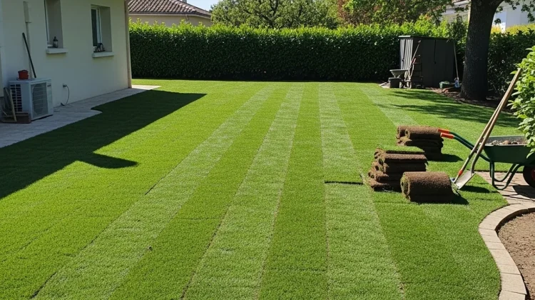 POSE DE GAZON (APRÈS SEULEMENT) - Nos réalisations - Elagage Montauban