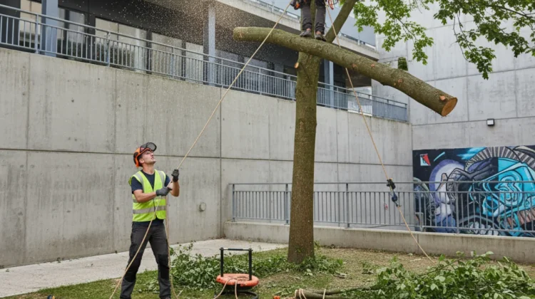 Réalisation 2 – Élagage avec rétention (Le Havre fin de matinée) - Elagage Le Havre