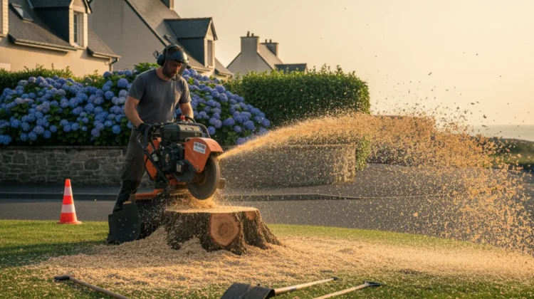 Réalisation 4 – Dessouchage & rognage (Le Havre fin d’après-midi) - Elagage Le Havre