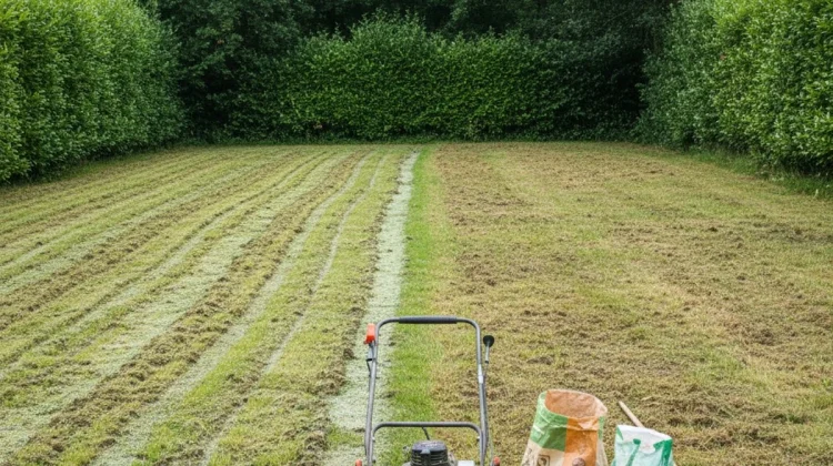 Scarification & regarnissage de pelouse - Réalisation Lot-et-Garonne